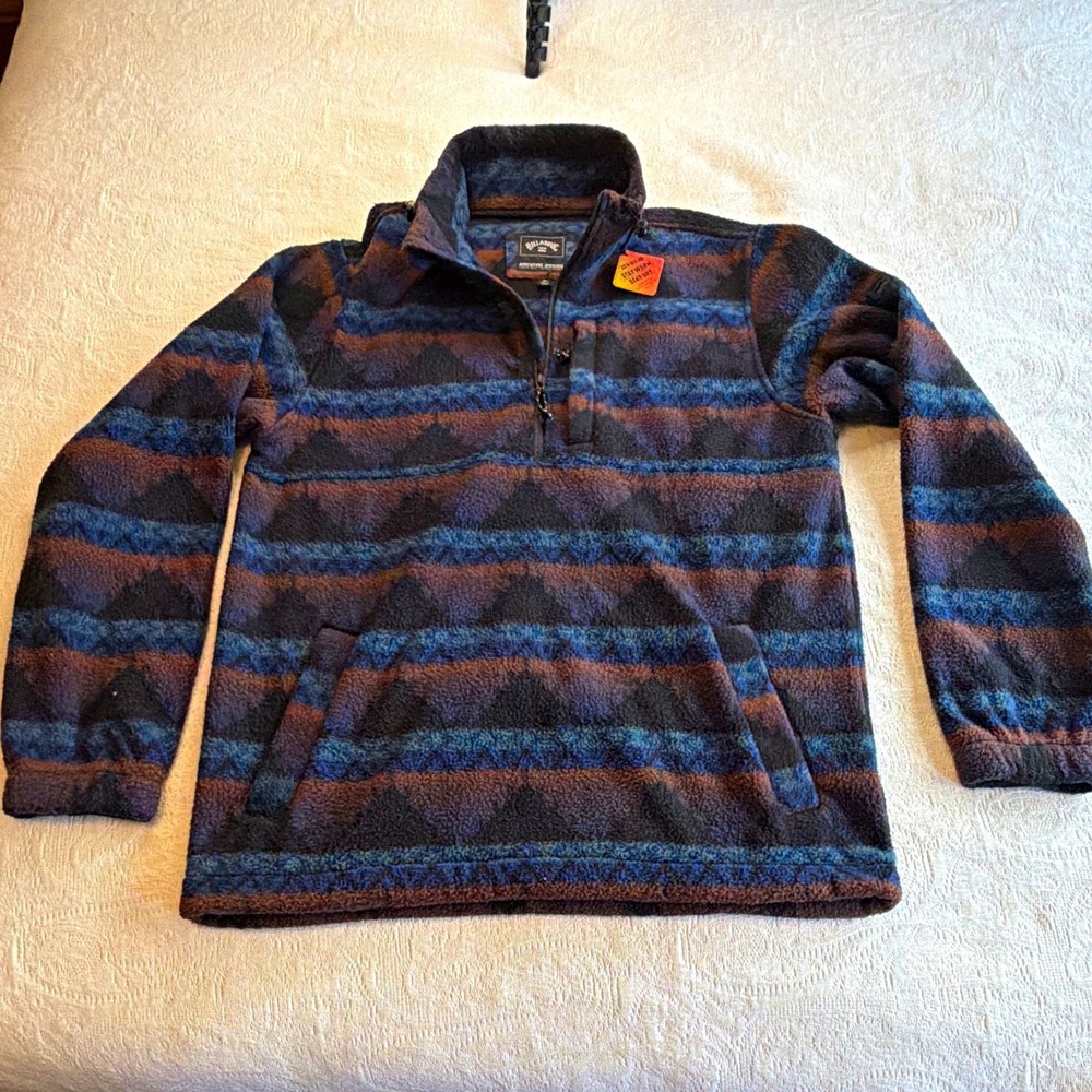 Billabong Mens L Adventure Division 1/4 Zip Fleece Pullover Jacket F1WA06BIF2